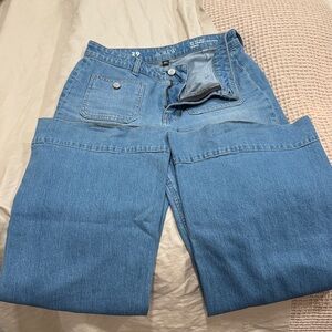 J. Crew Women's Classic Wide Leg Blue Jeans